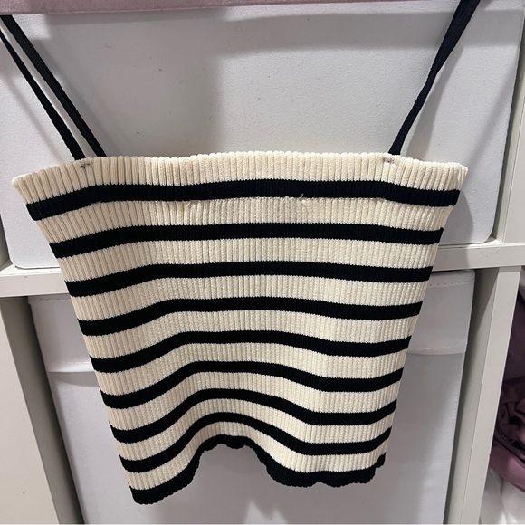 Zara Stripped Knit Top M - Picture 2 of 5